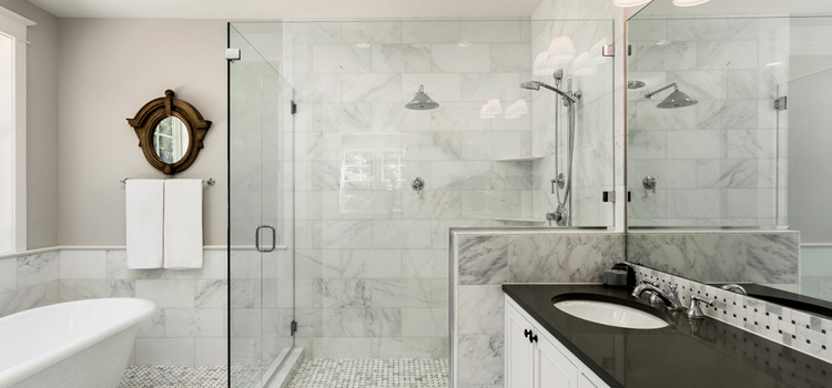 bathroom shower door installation in Carlsbad